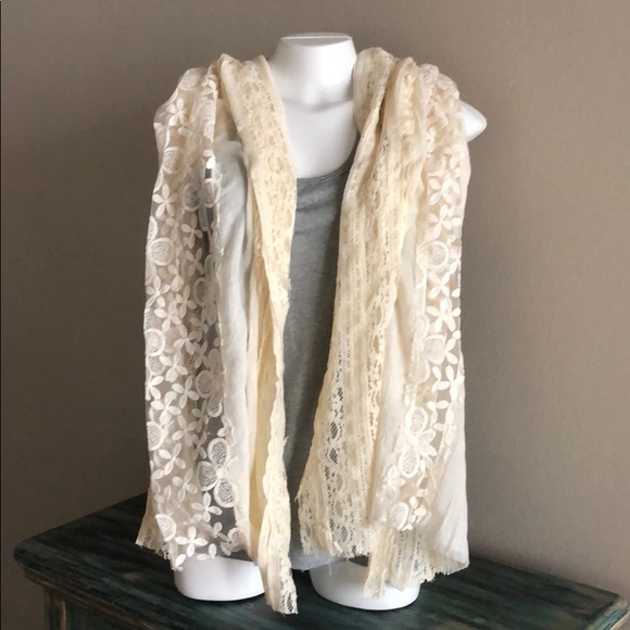 Free People Accessories - Free People Boho Lace Scarf
